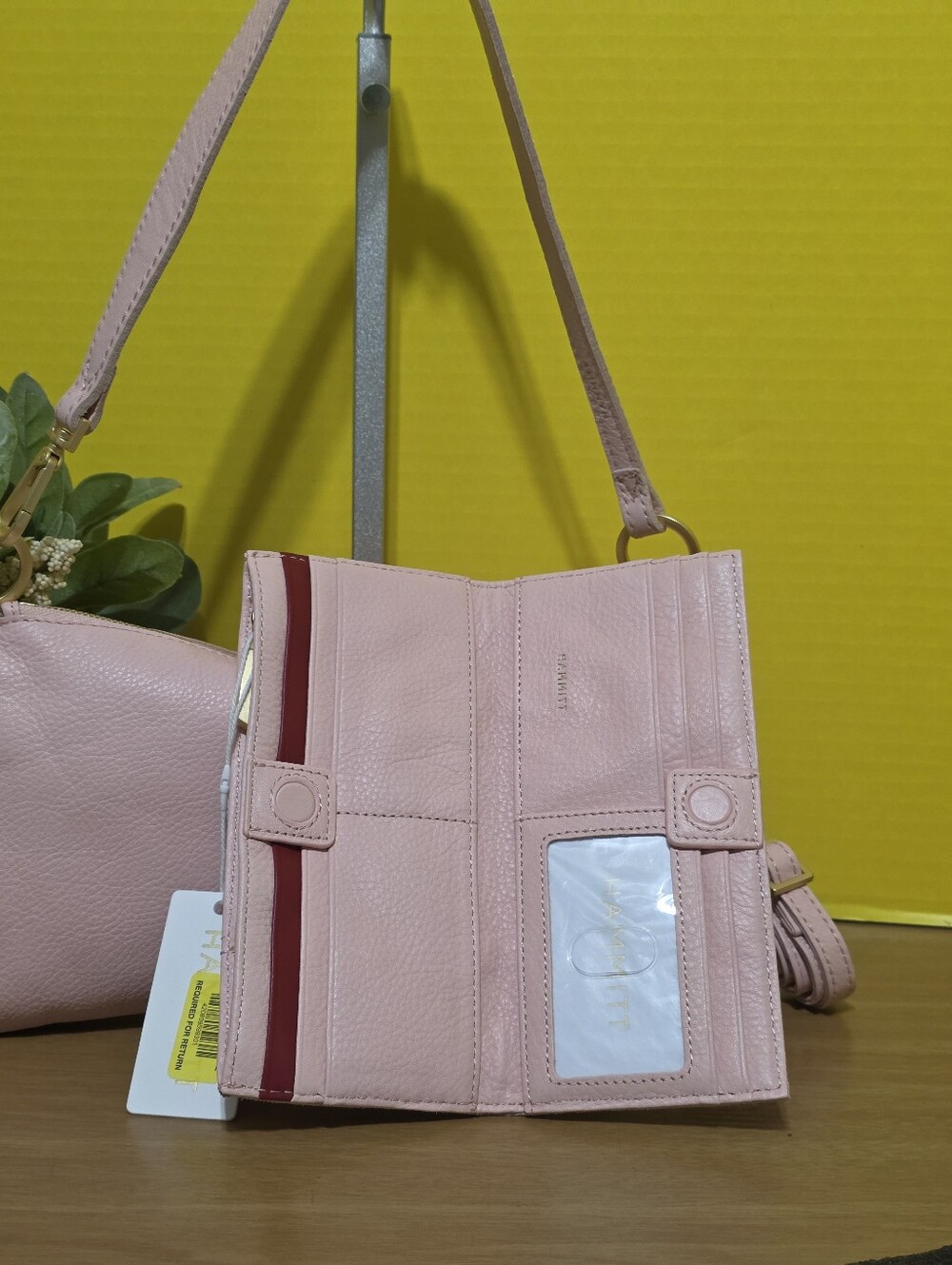 !! 2PCS !! HAMMITT Flamingo Leather SM Kyle Bag and Wallet Set - Picture 7 of 7